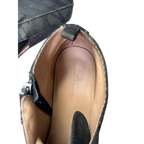 Linea Paolo Women's Felicia Wedge Heel Boot Sz 9 Green Camo Side Zip - Picture 7 of 15